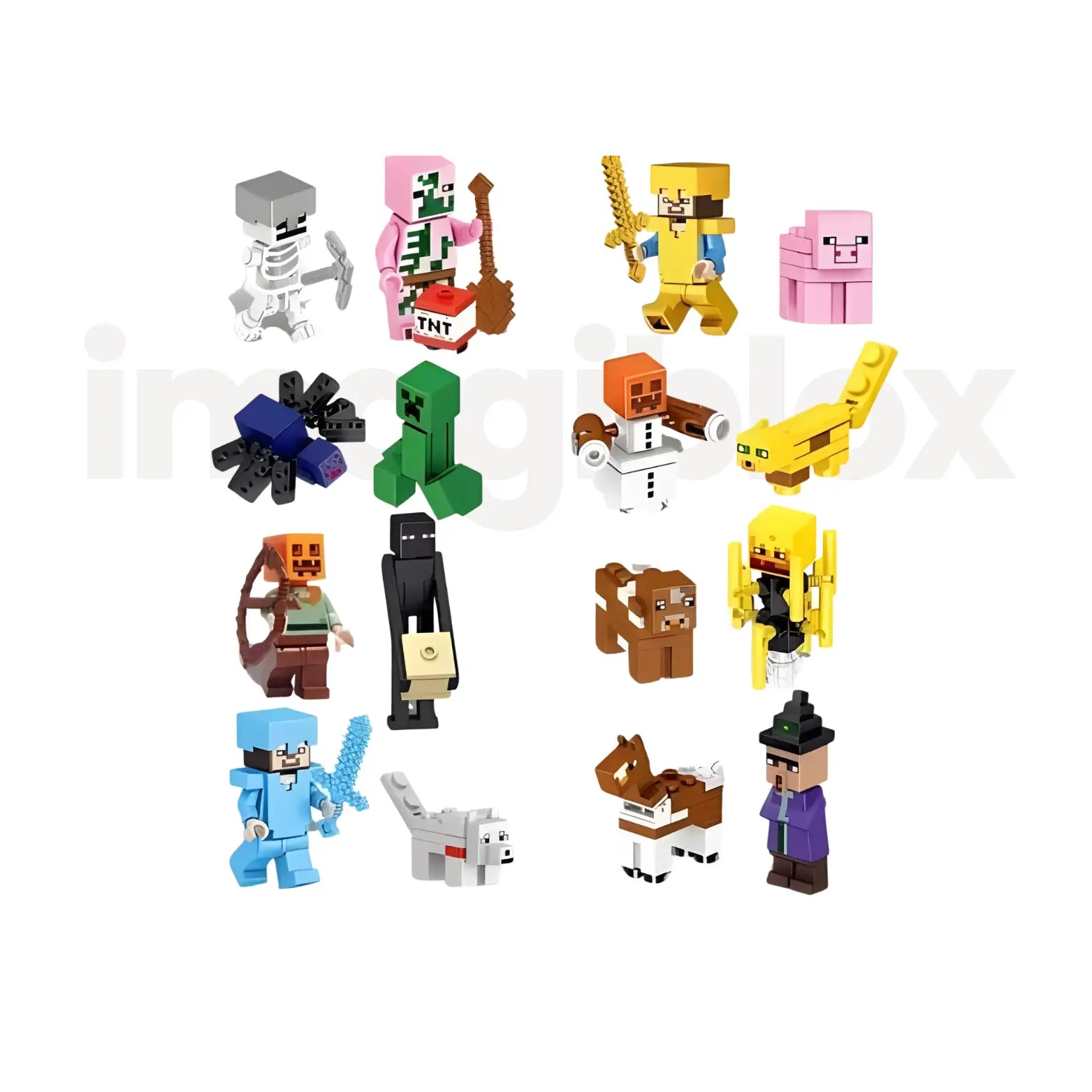 Pack Personagens Minecraft | 16 Bonecos