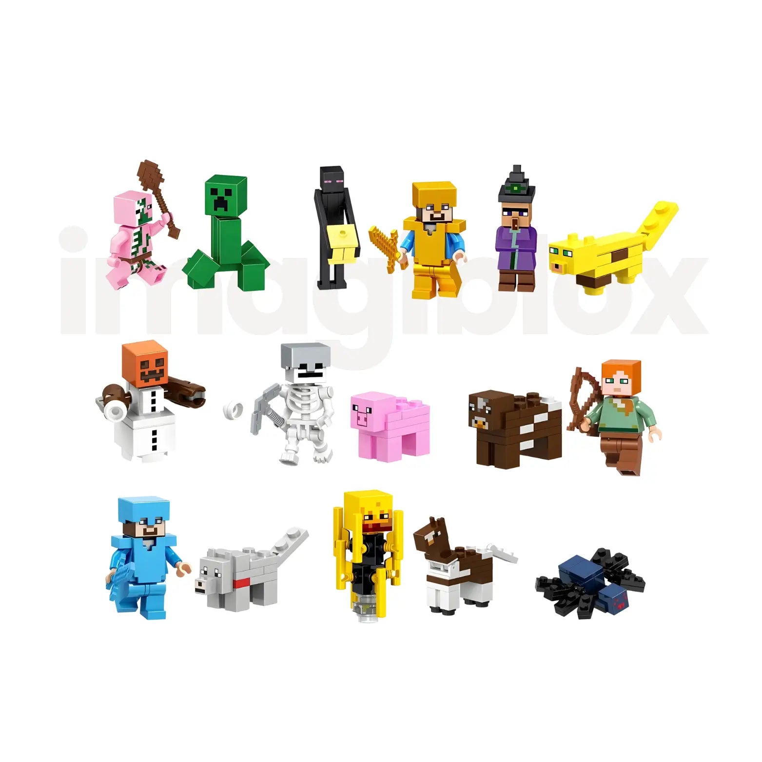Pack Personagens Minecraft | 16 Bonecos