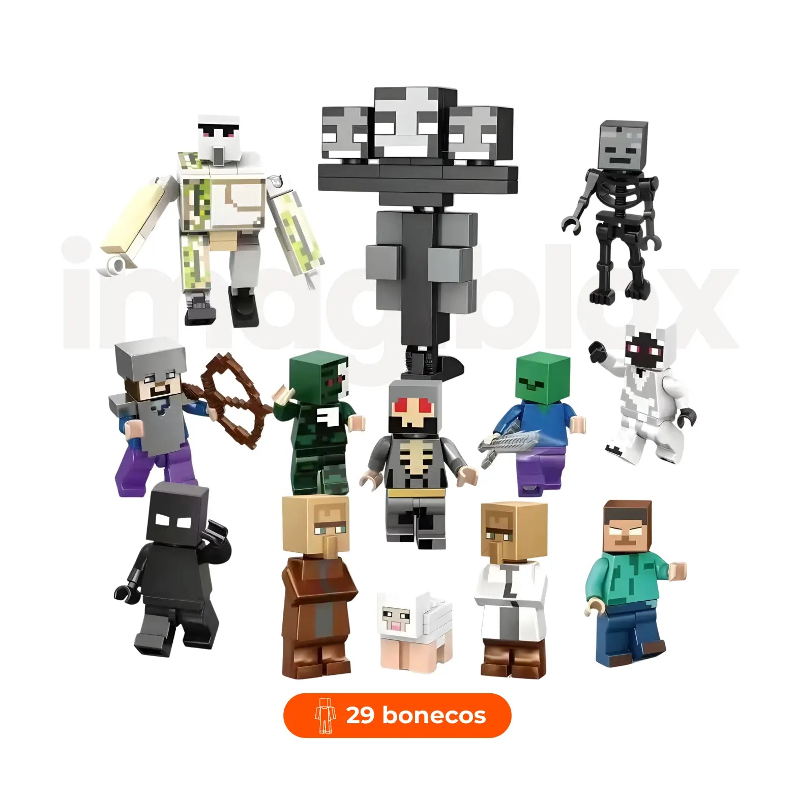 Mega Pack Personagens Minecraft | 29 Bonecos
