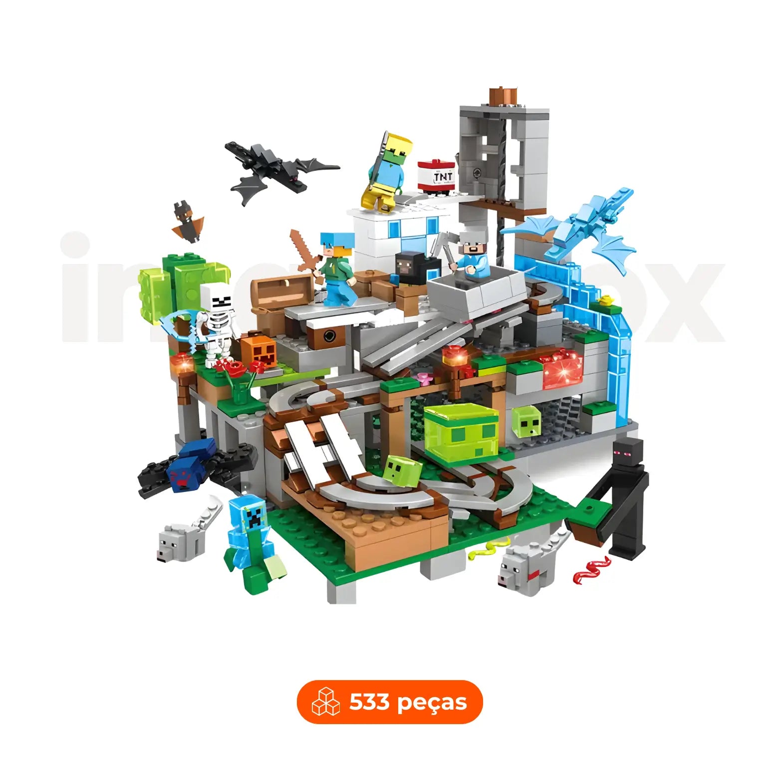 Caverna Minecraft | 533 peças