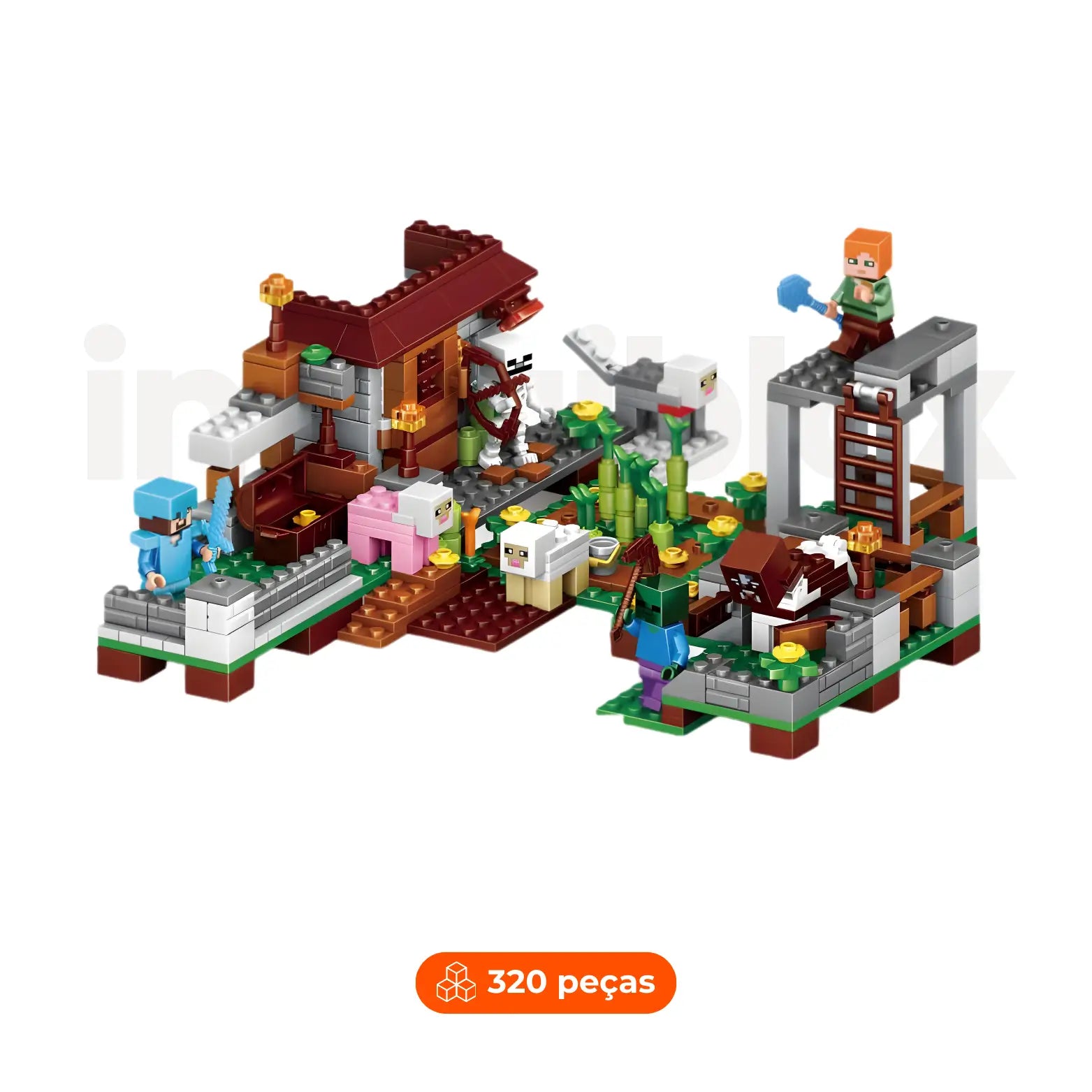 Base Exploração Minecraft | 320 peças